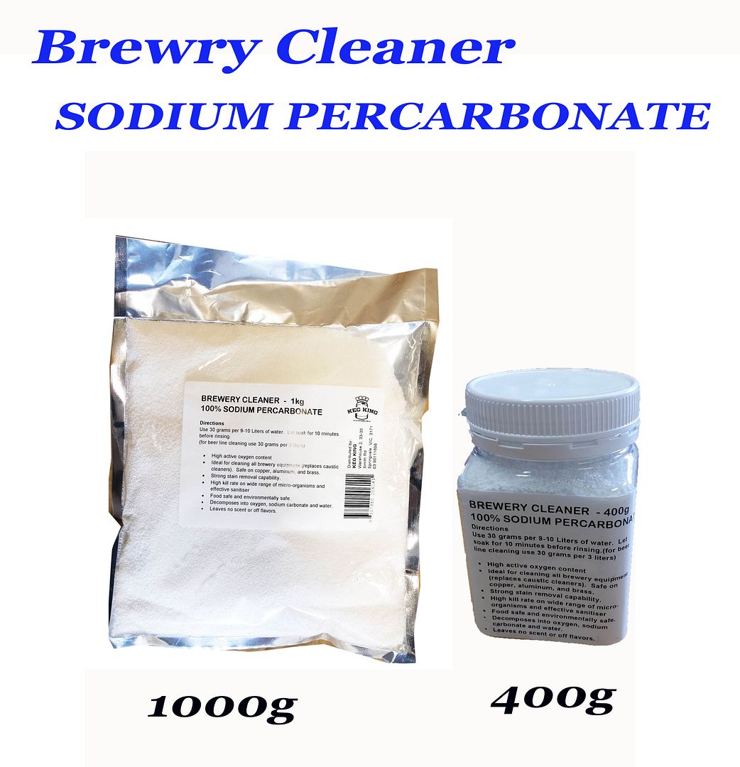 Brewery Cleaner 100 Sodium Percarbonate Clean your Keg Beer Line